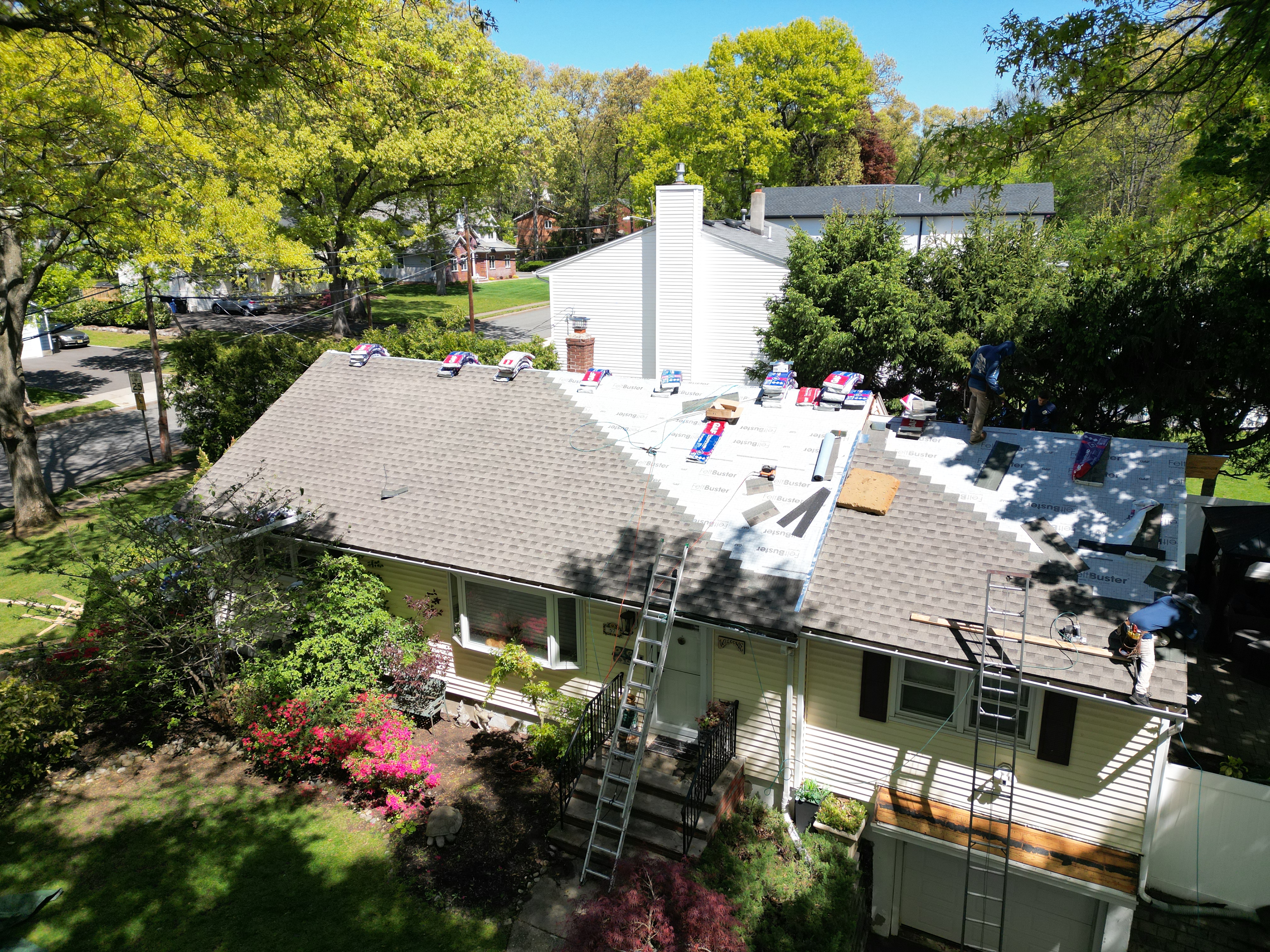 Completed roof replacement project in Ridgewood, NJ by Pro Touch Roofing